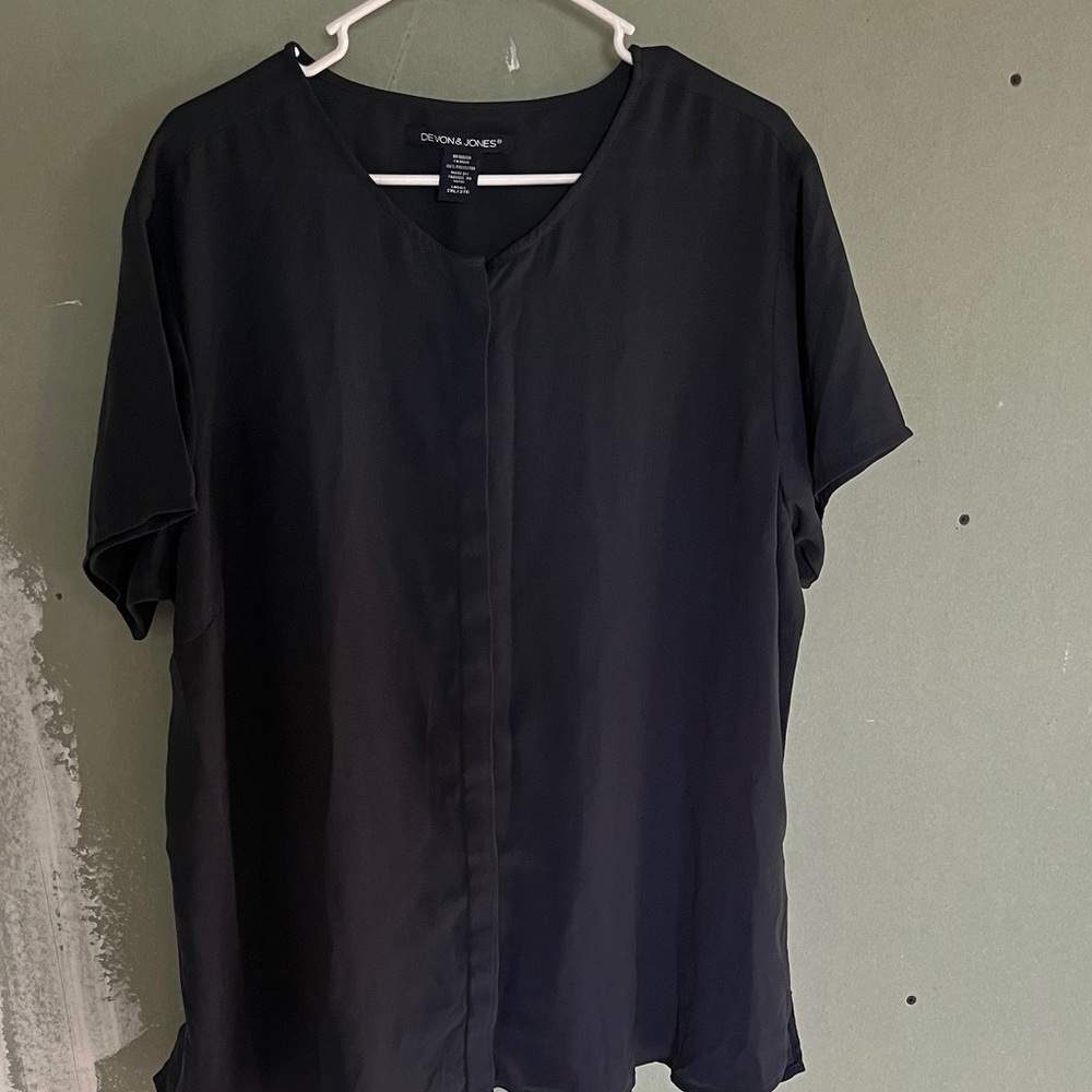 Black Short Sleeve Blouse